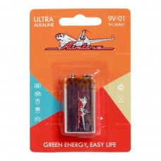 Батарейка алкалиновая AIRLINE Ultra Alkaline Крона 9V (1 шт) 9V-01 9V-01