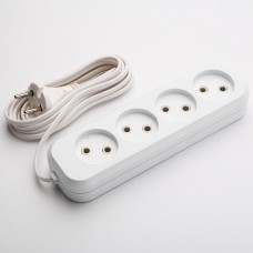 Jett (Obihod) сет.удлинитель ШВВП 4роз. 10м 6А белый РС-4 150-709, 944246