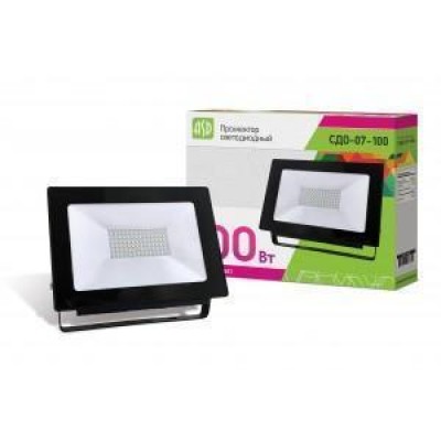 Прожектор ASD прожектор св/д СДО-07 100W(8000lm) SMD 6500K 6K 305x205x40мм черный IP65 8614 ASD 677740