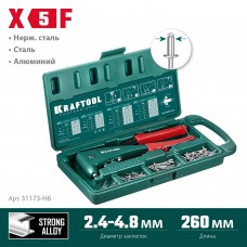 Заклепочник  X-5F заклепочник с функцией FIX (удержание заклепки) в кейсе Kraftool 31173-H6_z01