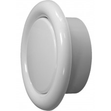 Анемостат А 125ВРФ, АБС-пластик (белый) для приточно-вытяжной вентиляции с стопорным кольцом  Код: 16625