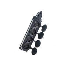 Колодка 4-м с заземл. 16А IP44 K-4e-B-IP44 каучук черн. Эра Б0044546 ЭРА 1384438